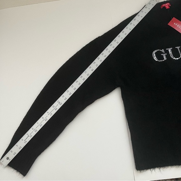 GUESS Rhinestone Logo Knit Tori Sweater. Sz. XL - Picture 5 of 9